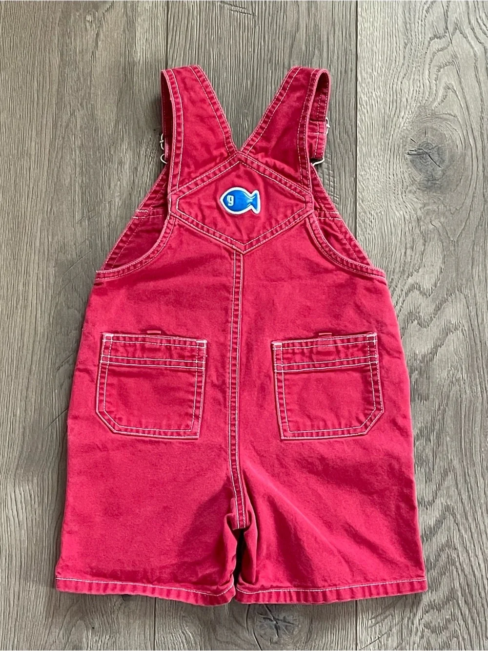 Vintage Gymboree Y2K Red Fish 24m Baby Overalls